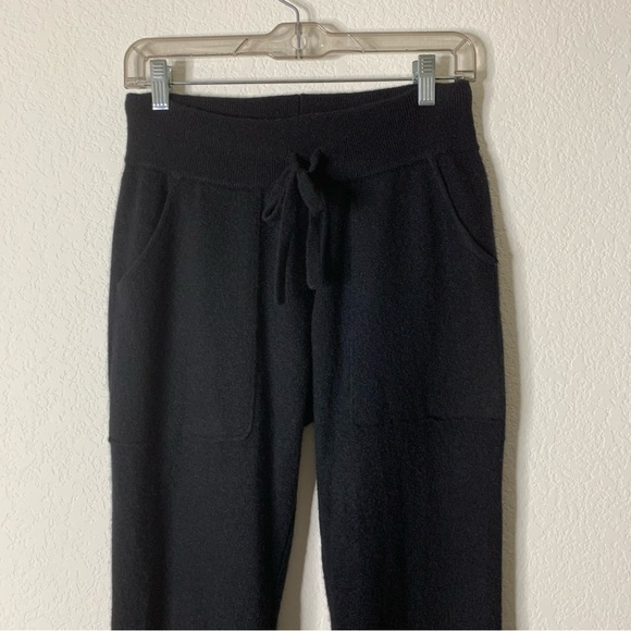 White + Warren black 100% cashmere drawstring joggers S - Picture 4 of 10